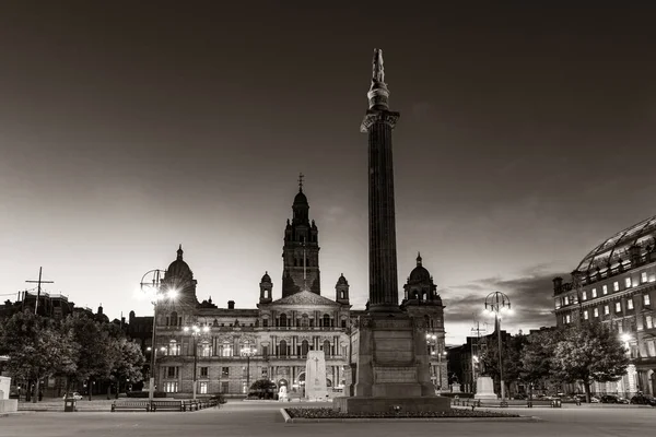 Glasgow, İskoçya 'daki George' da şehir konseyi gece görüşü