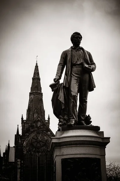 Glasgow Necropolis Vista Perto Cemitério Vitoriano Escócia Reino Unido — Fotografia de Stock