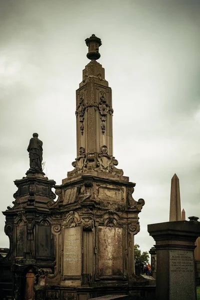 Glasgow Necropolis Cimitero Vittoriano Vista Vicino Scozia Regno Unito — Foto Stock