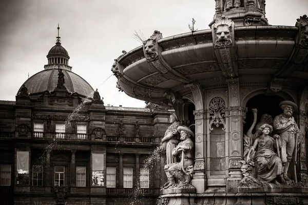 Glasgow People Palace Vintage Fountain Scotland United Kingdom — Stock Photo, Image