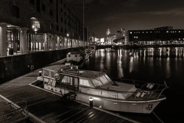 Royal Albert Dock Com Edifícios Históricos Inglaterra Reino Unido — Fotografia de Stock