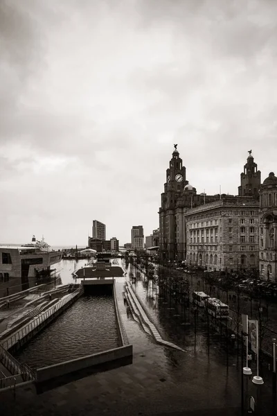 Liverpool Arquitectura Histórica Con Paisaje Urbano Centro Inglaterra Reino Unido —  Fotos de Stock