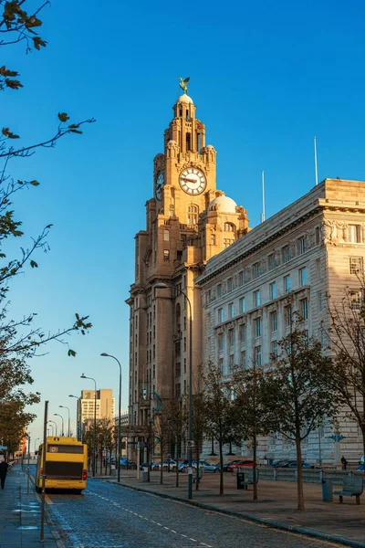Liverpool Historische Architectuur Met Stadsgezicht Het Centrum Van Engeland Het — Stockfoto