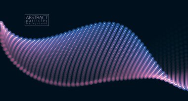 Arka plan dinamik parçacıklar ses dalgaları ile