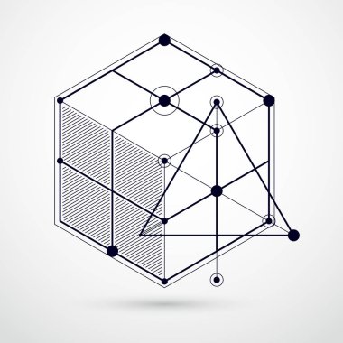 İzometrik çizgiler ve şekiller arka plan