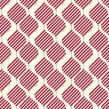 Undulate satırları ve çapraz çizgiler kullanılarak yapılan vektör süs sürekli arka plan
