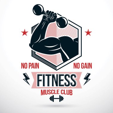 CrossFit motivasyon posteri beyaz arka plan üzerinde