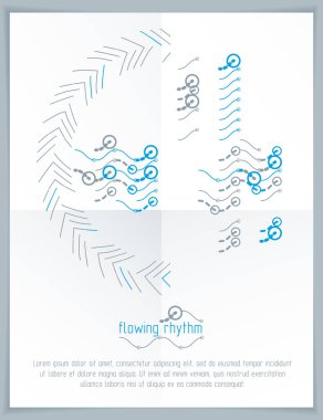 Soyut dalgalı çizgi deseni, sanat grafik kapak tasarımı. 