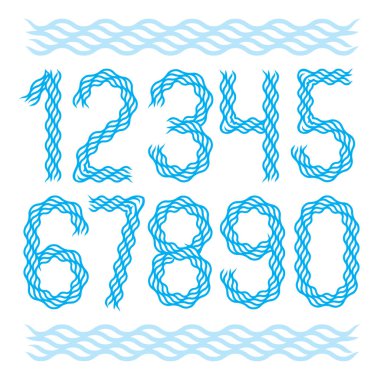 Modern vektör kalın basamak, beyaz arka plan üzerinde funky sayılar