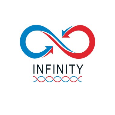 Sonsuz döngü kavramsal logosu, vektör çizim