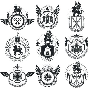 Hanedan arması dekoratif Amblemler.