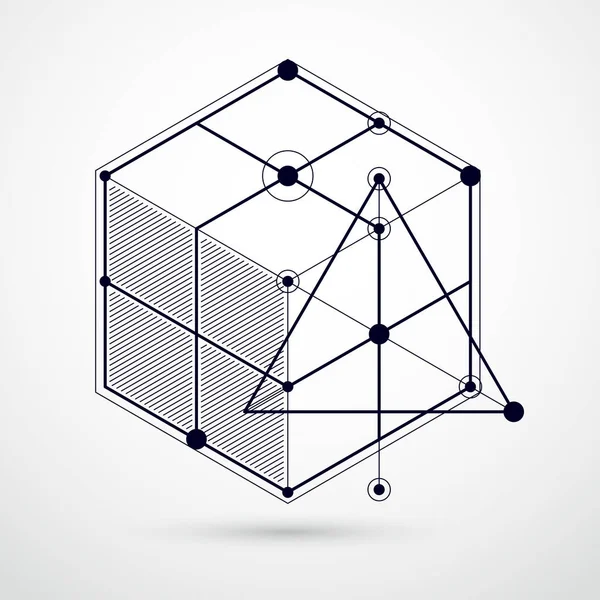 Linhas Isométricas Abstratas Formas Fundo — Vetor de Stock