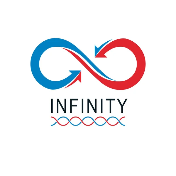 Infinity Pętli Pojęciowy Logo Ilustracji Wektorowych — Wektor stockowy