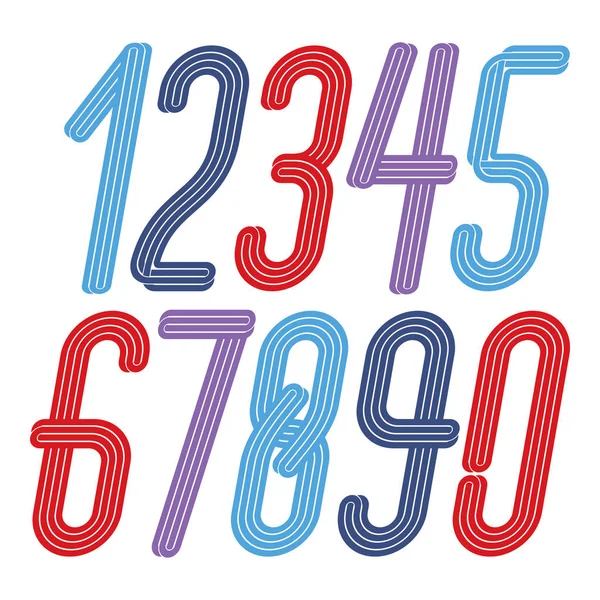 現代ベクトル大胆な数字 白い背景の上のファンキーな数字 — ストックベクタ