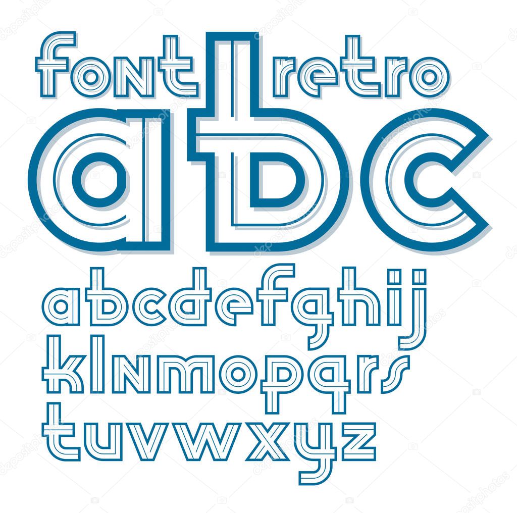 Set of trendy modern vector capital, upper case alphabet letters