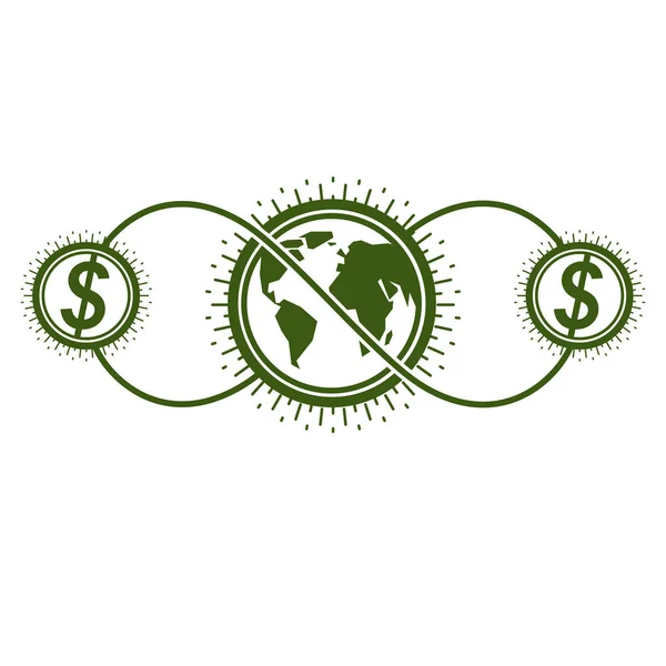 Logo Creativo Global Business Creado Con Diferentes Elementos — Archivo Imágenes Vectoriales