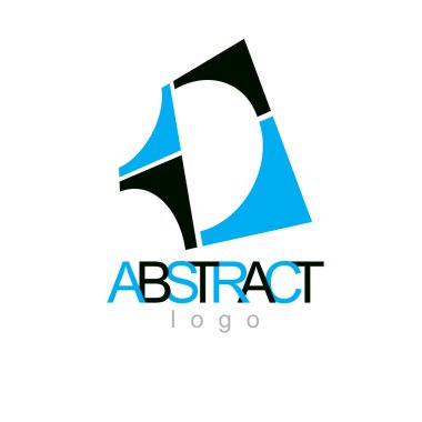 Vektör kavramsal geometrik form kurumsal kimlik soyut sembolü olarak kullanılabilir.