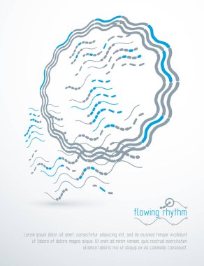 Desen soyut dalgalı çizgiler, sanat grafik illüstrasyon sunu el ilanı ya da broşür baş sayfası olarak kullanılabilir.