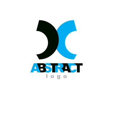 Vektör kavramsal geometrik form kurumsal kimlik soyut sembolü olarak kullanılabilir.