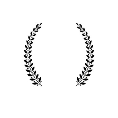 Laurel Wreath çiçek hanedan öğesi. Hanedan arması izole dekoratif logo vektör çizim.