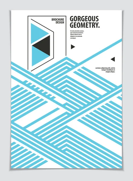 Broşür Tasarım Şablonu Minimal Tasarım Modern Geometrik Soyut Model Vektör — Stok Vektör