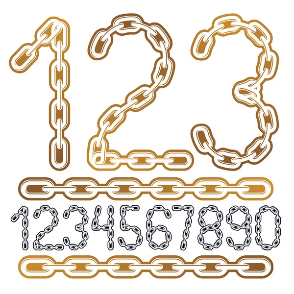Modern Vector Digits Numerals Collection Elegant Numbers Can Used Poster — Stock Vector