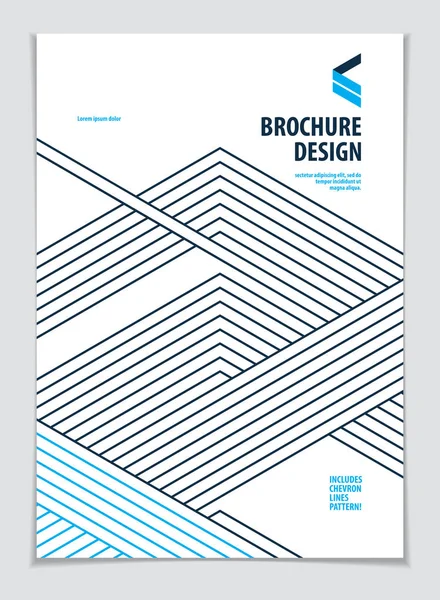 Gelecekçi Minimal Broşür Grafik Tasarım Şablonu Vektör Geometrik Desen Soyut — Stok Vektör