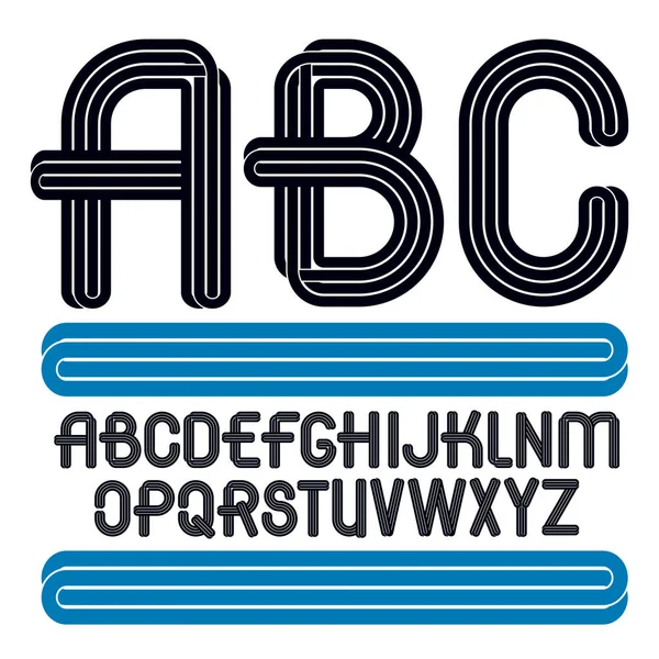 Conjunto Letras Alfabeto Funky Capital Vectorial Aislado Puede Utilizar Para — Archivo Imágenes Vectoriales