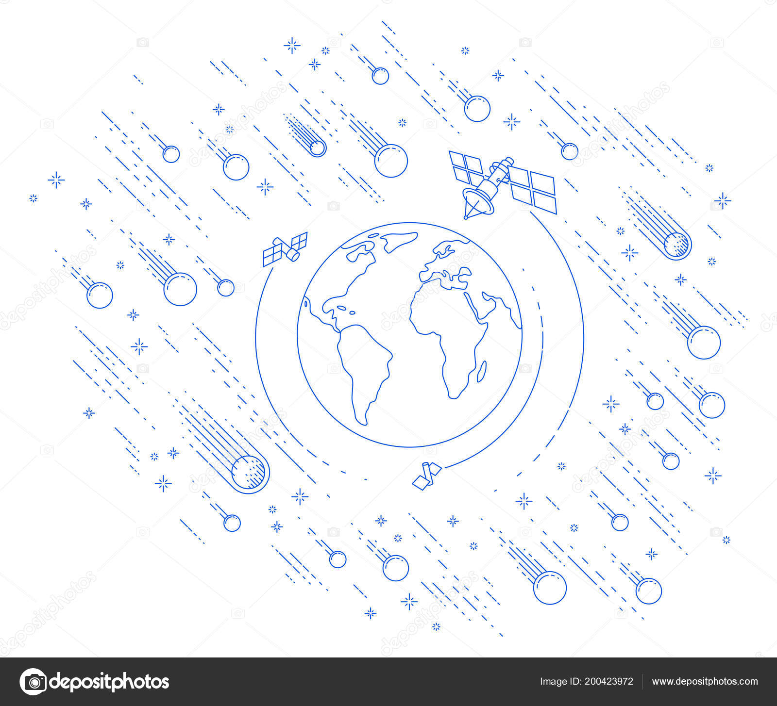small earth endless space surrounded artificial satellites stars Ear Anatomy Diagram small earth endless space surrounded artificial satellites stars other elements \u2014 stock vector