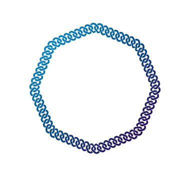 Victoria sanat vektör dairesel çerçeve şık zinciri dekorasyon kullanılarak oluşturulan boş kopya alanı ile. Hanedan şablon çizimi.