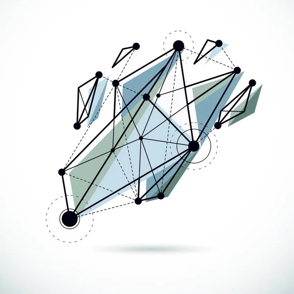 Forma Abstrata Técnica Figura Poligonal Vetorial Tecnologias Comunicação Ilustração Moderna —  Vetores de Stock
