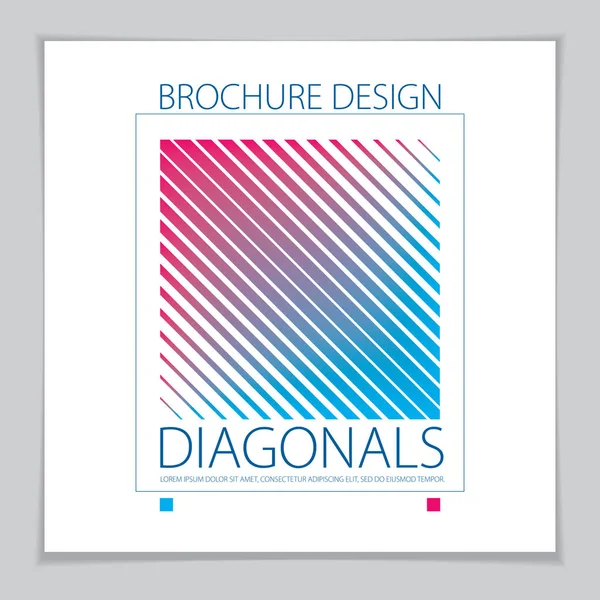 Modern Şablon Broşür Broşür Poster Vektör Geometrik Desen Arka Plan — Stok Vektör