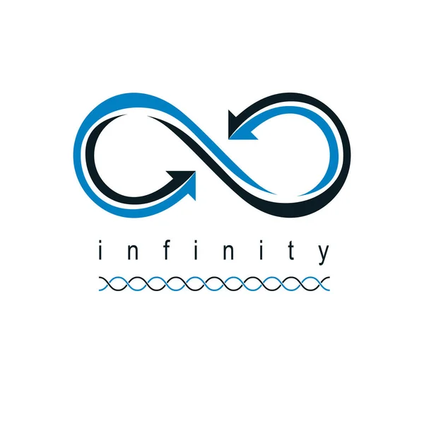 Endless Infinity Loop Conceptual Logo Vector Special Sign — Stock Vector