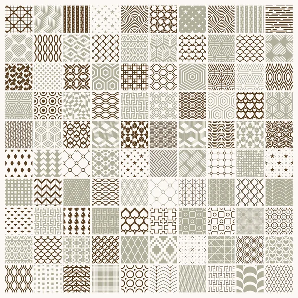 Ensemble Décors Décoratifs Vectoriels Sans Couture Collection Motifs Géométriques Textures — Image vectorielle