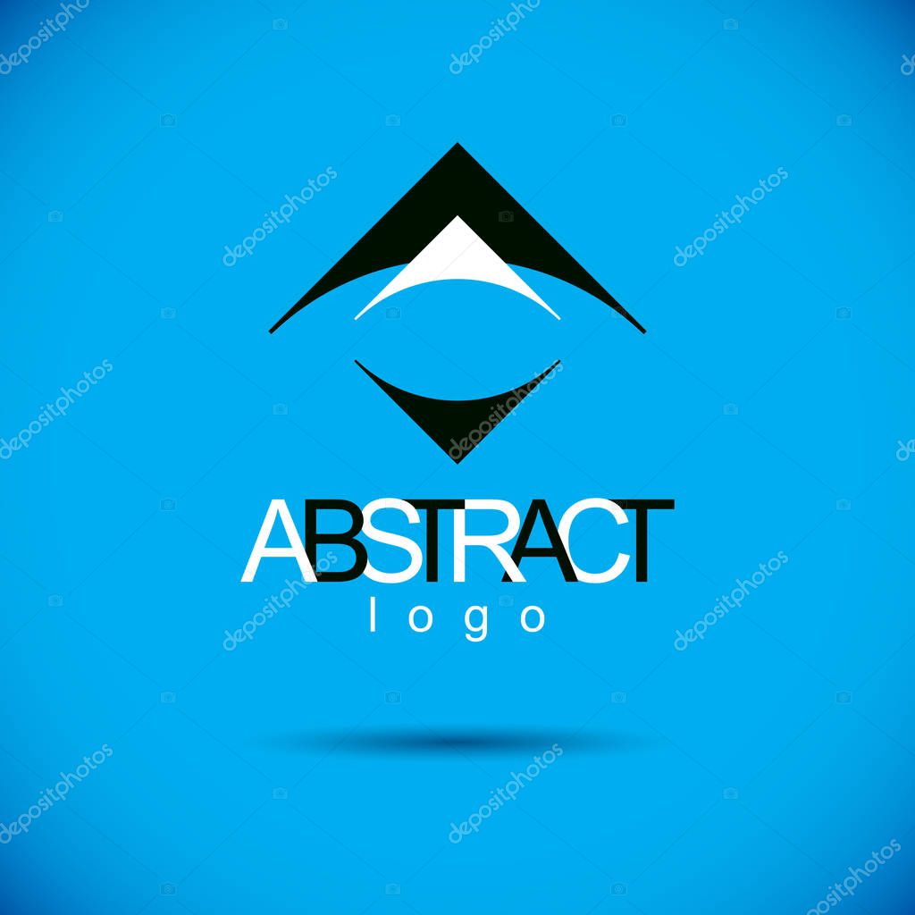 Vector art abstract figure. Creative business icon.