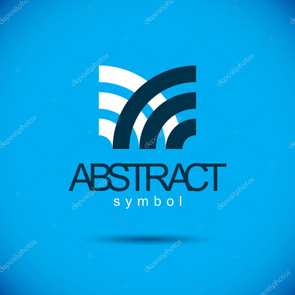 Vector abstract geometric shape best for use as corporate development logo, symbol. Modern logothype.