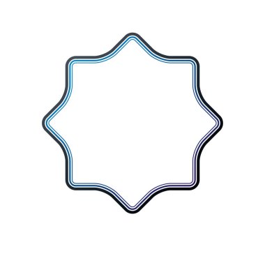 Ödülü sanat madalyon tasarım yapılan açık kopya alanı ile vintage yıldız çerçevesi. Vektör retro tarzı etiket, beyaz arka plan üzerinde izole hanedanlık armaları amblemi.