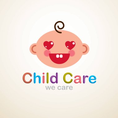 Şirin Bebek çizgi film vektör düz simgesi, sevimli çocuk mutlu ve gülümseyen emoji