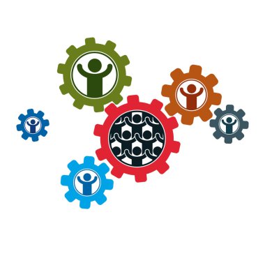 Kişi başı insanlığın kavramsal logosu, benzersiz vektör simge farklı kutsal kişilerin resmi ile düzenlendi. Sistem ve sosyal matris oturum açın. Kişi ve dünya birbirleri ile etkileşim kurar. Sistem ve sosyal matris işareti.