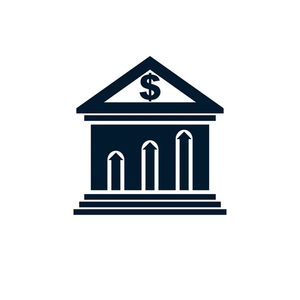 Logotipo Conceitual Bancário Símbolo Vetorial Único Sistema Bancário — Vetor de Stock