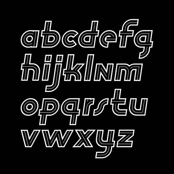 Vecteur Rétro Lettres Italiques Minuscules Alphabet Pour Une Utilisation Comme — Image vectorielle
