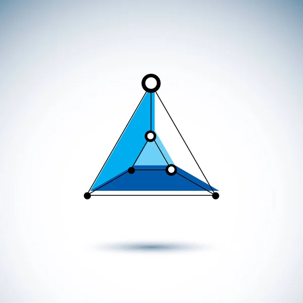Logotyp Neuer Technologie Vektor Abstrakt Geometrische Form Polygonale Figur Illustration — Stockvektor