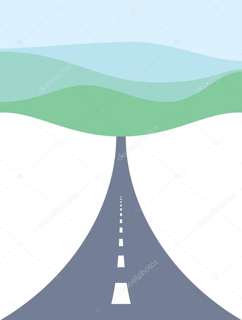 Country road highway perfect design illustration