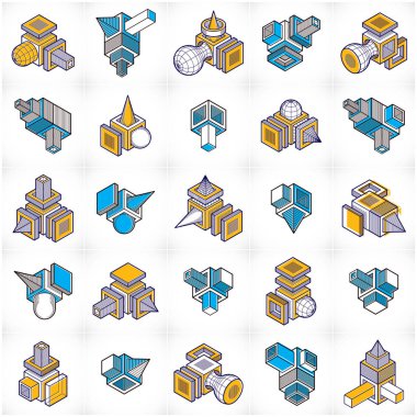 Soyut şekil mühendislik, vektörel çizimler ayarla.