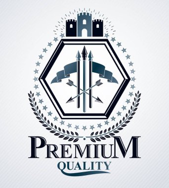 Hanedan işaretleri vintage öğeler vektör.