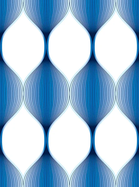 无缝的几何图案 几何简单的服装面料印刷 矢量重复平铺纹理 波形曲线形状时髦的重复主题 可用于织物 网页和印刷 蓝颜色 — 图库矢量图片