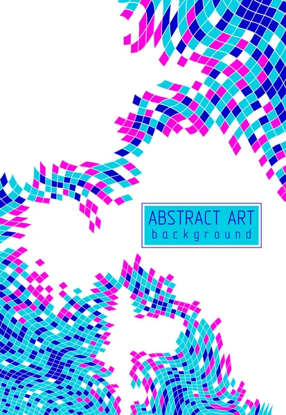 Art Mosaïque Fond Abstrait Vecteur Conception Géométrique Dimensionnelle Illustration Artistique — Image vectorielle