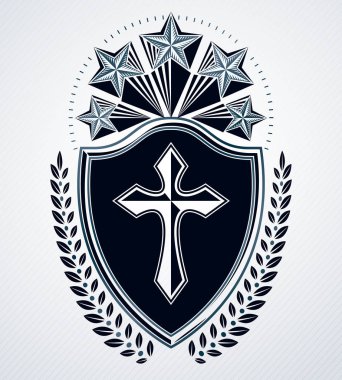 Hanedan arması, klasik vektör amblemi.