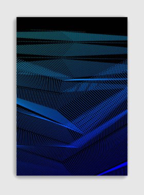 Çizgi sanat vektörü minimalist modern broşür tasarımı, kaplama şablonu, geometrik yarım ton gradyanı. Pankartlar, afişler, posterler, ilanlar için. Mükemmel ve farklı, desen dokusu.