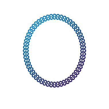 Lüks yuvarlak çerçeve boş boşluk, demir zinciri tasarım olarak oluşturulmuş klasik hanedan boş dairesel şekli ile. Retro tarzı etiket.